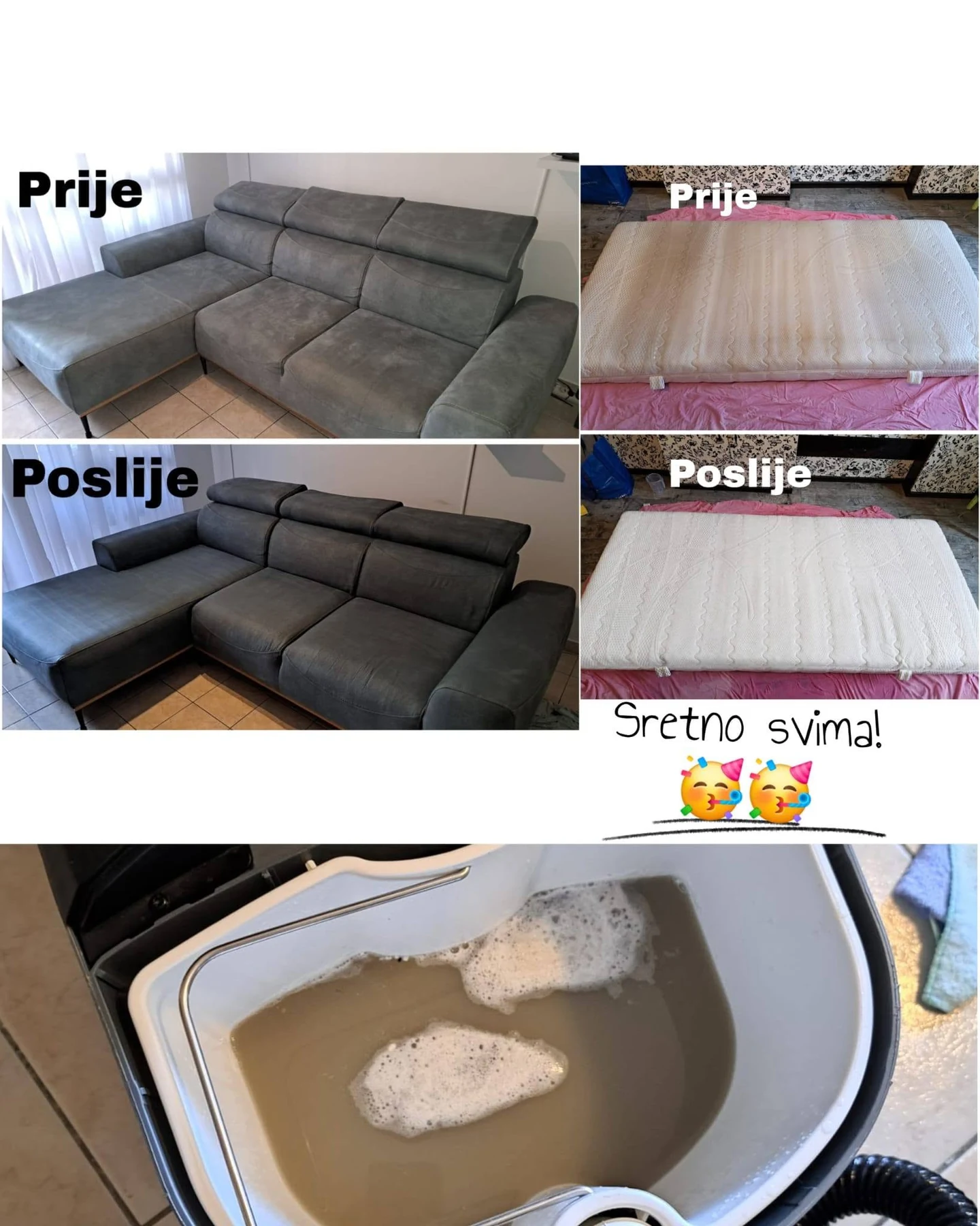 Dubinko ProClean Split rezultati dubinskog čišćenja namještaja